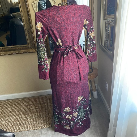 Floral Maxi Long Sleeve Dress - Picture 6 of 7